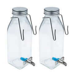 PATKAW Glass Water Bottle Small Animal Water Bottle No- Drip Pet Water Dispenser Glass Hamster Water Feeder Hanging Pet Drinking Dispenser Small Pet Bunny Ferret Guinea Pigs Carafes