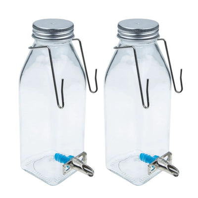 PATKAW Glass Water Bottle Small Animal Water Bottle No- Drip Pet Water Dispenser Glass Hamster Water Feeder Hanging Pet Drinking Dispenser Small Pet Bunny Ferret Guinea Pigs Carafes