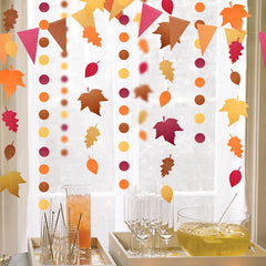 4M Fall Theme Autumn Leaves Garland