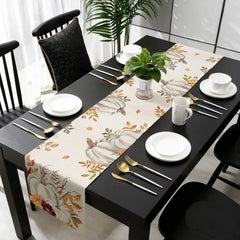 Fall Thanksgiving Linen Table Runner