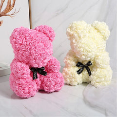 Artificial Rose Teddy Bear