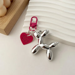 Cute Acrylic Cartoon Balloon Dog Keychain