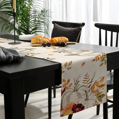 Fall Thanksgiving Linen Table Runner