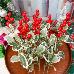 Artificial Christmas Red Berry Flowers