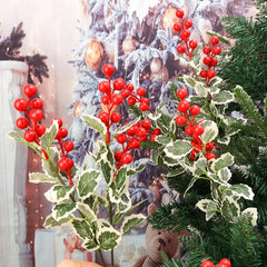 Artificial Christmas Red Berry Flowers