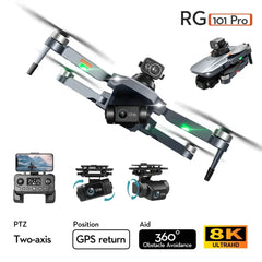 8K Camera with 2-Axis PTZ Gimbal Drone