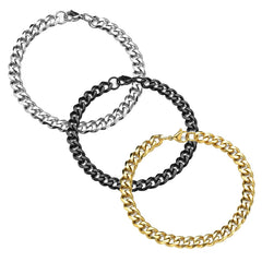 Stainless Steel Cuban Chain Bracelet