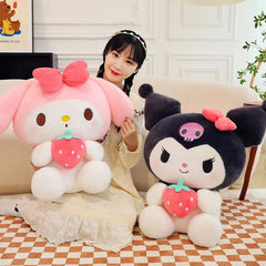 Sanrio Strawberry Kuromi Plush Pillow Toy