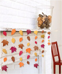 4M Fall Theme Autumn Leaves Garland