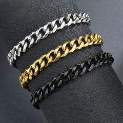 Stainless Steel Cuban Chain Bracelet