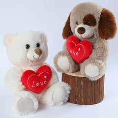 Heart Bear Dog Plush Toy