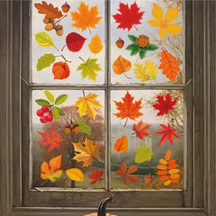 Thanksgiving Fall Leaves Window Clings