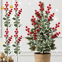 Artificial Christmas Red Berry Flowers