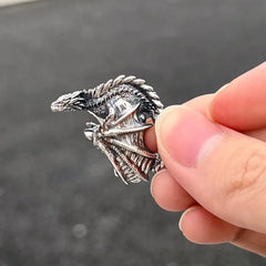 Dragon Ring with Pterosaur Wings