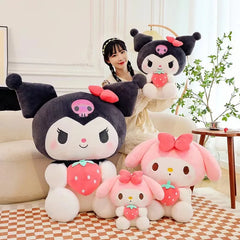 Sanrio Strawberry Kuromi Plush Pillow Toy