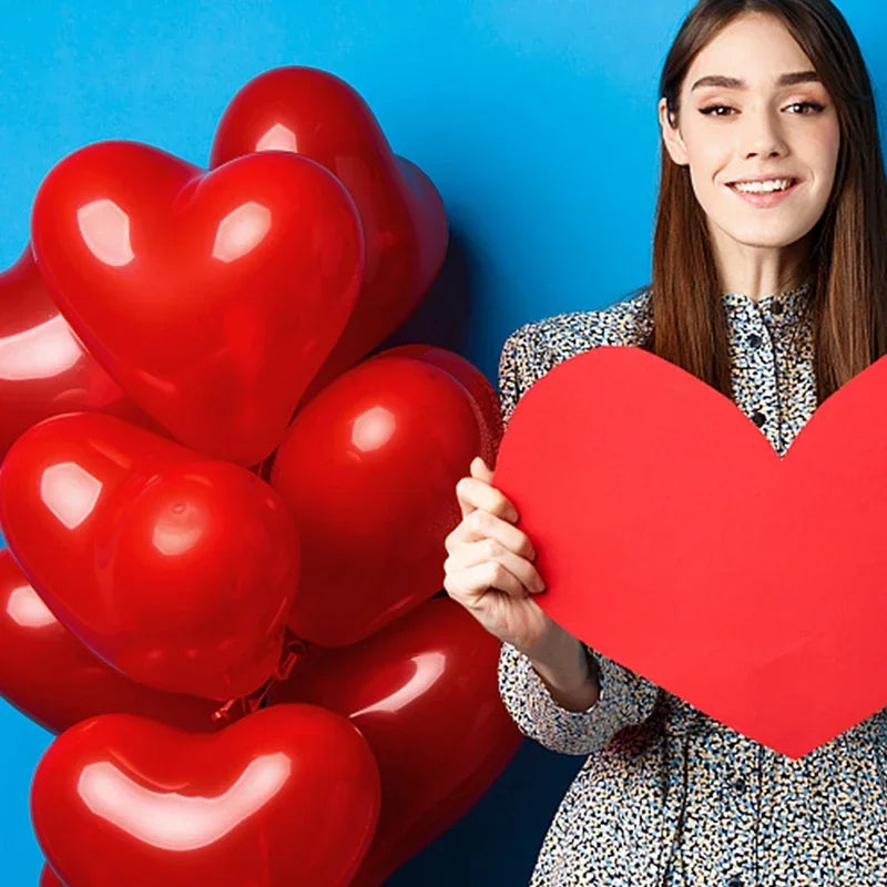 Red Heart Latex Balloons